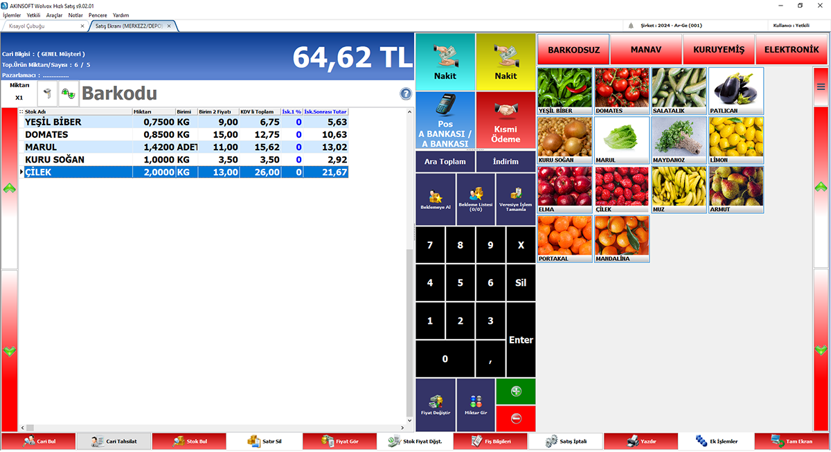 Wolvox Hızlı Satış